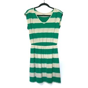 2/$30 Old Navy Green and White Striped Dress with Elastic Waist SZ XS